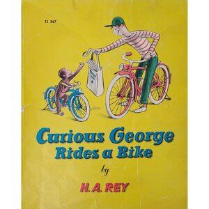 Curious George Rides A Bike By H.A. Rey 1973 Scholastic Vintage Paperback Book